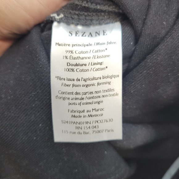 Sezane Denim Jeans Womens US 8 Black Straight Leg High Rise Button Fly Denim - Picture 6 of 11